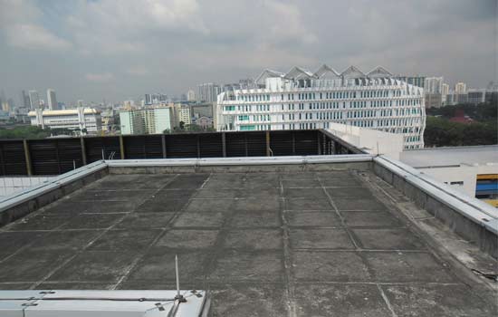 acrylic waterproofing system before