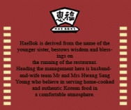 Haebok's Korean Restaurant